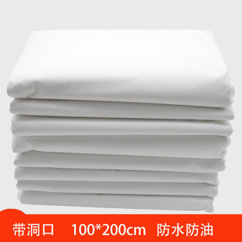 100x200cm美容院一次性床單美容床加厚足浴按摩床墊帶洞防水防油