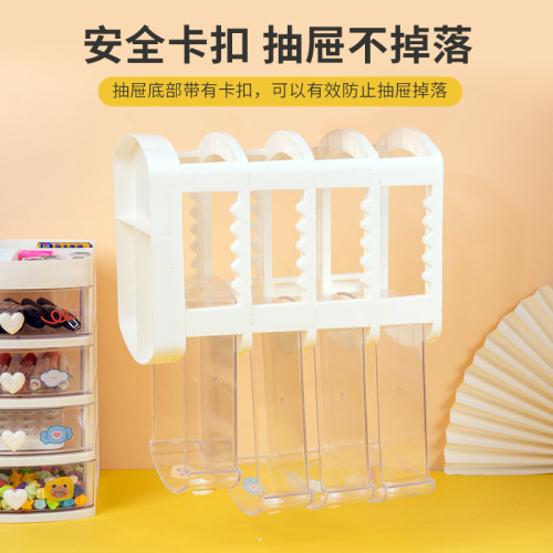 文具收納盒桌面透明抽拉抽屜抽屜式辦公室膠帶髮飾兒童小置物架盒