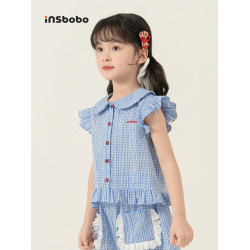 INSbobo童裝女童短袖T恤2025夏裝新款兒童上衣洋氣女大童娃娃衫潮