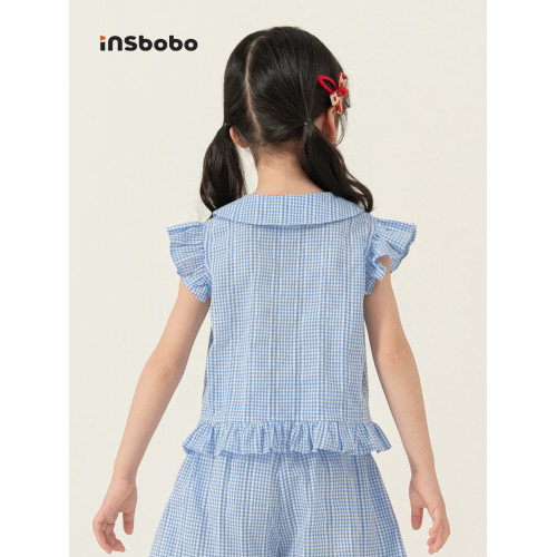 INSbobo童裝女童短袖T恤2025夏裝新款兒童上衣洋氣女大童娃娃衫潮
