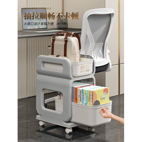 簡易書架書包帶輪置物架落地可移動小推車桌面書桌收納桌上小層架