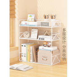 桌上書架桌面置物架辦公桌收納架宿舍書桌學習桌多層小層架分層架