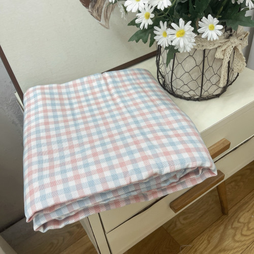 巨涼快夏季竹纖維雙人200*230涼蓆色織格子裸睡床單簡約