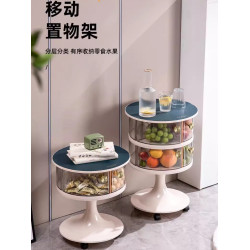 家用客廳收納盒零食小推車襍物多層收納落地置物架抽屜客廳小茶幾