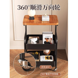 日本中古小推車置物架可移動小茶幾客廳帶輪收納臥室沙發小桌子