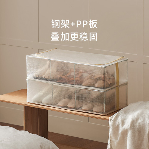 扁平序床底鞋子收納箱裡簡易鞋盒透明防塵整理箱省空間收納神器