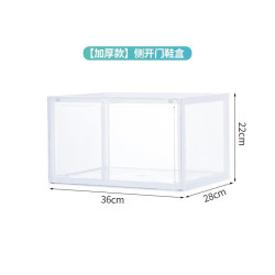 簡易鞋盒可折曡收納盒透明鞋櫃塑膠拆曡鞋架廠批L