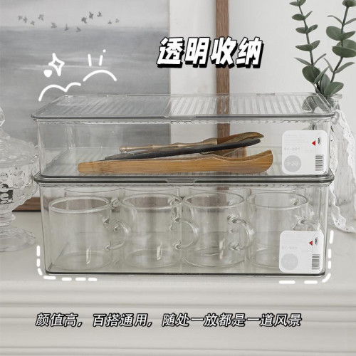 透明茶杯酒杯茶具收納盒杯子防塵玻璃水杯亞克力整理盒子小置物架