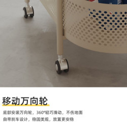 奶油風網紅小推車玻璃邊幾可移動小茶幾置物架帶輪子桌子沙發邊櫃