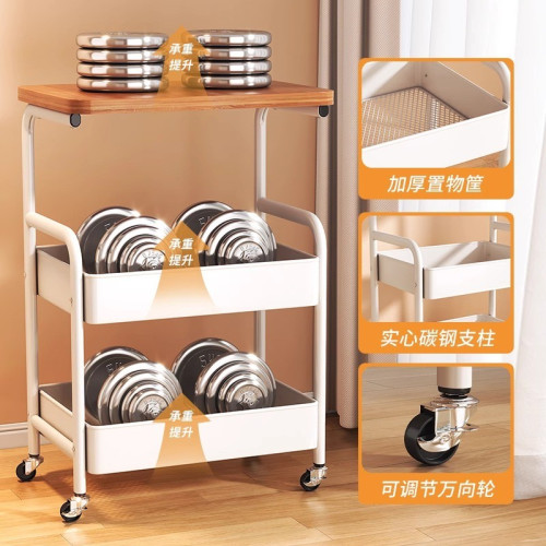 中古小推車臥零食收納架可移動客廳置物架落地床頭櫃高顔值小茶幾