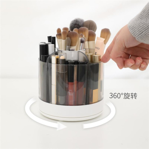 旋轉化妝刷收納筒桌面口紅眉筆刷子品台多功能整理盒小置物架筆筒