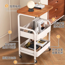 中古值置物架落地零食收納架可移動客廳臥床頭櫃高顔小推車小茶幾