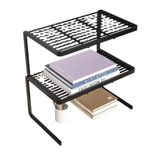 桌面置物架收納桌上書桌收納架分層書架小層架辦公桌置物雙層架子