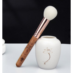 香捨玫瑰懷素系列圓頭腮紅刷高級細光鋒羊毛手工提純動物毛化妝刷