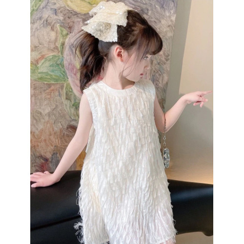 英國next kiss女童連衣裙2025新款夏季女孩蝴蝶結兒童背心公主裙