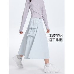 【速乾工裝裙】萌格格女童網球裙速乾透氣夏工裝風休閒涼感半身裙