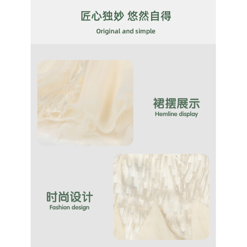 英國Herberly女童背心裙夏裝網紗連衣裙女孩高級感生日禮服公主裙