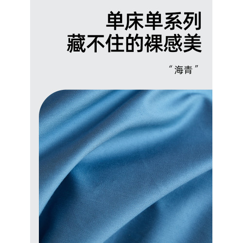 100s新疆長絨棉床單簡約純色家用床品高支高密三件套全棉貢緞雙人