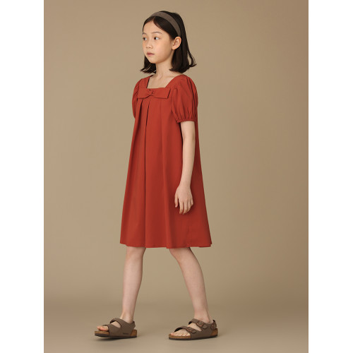 哈齒童裝甜美紅色兒童公主裙女大童連衣裙女童夏裝短袖裙子夏季薄