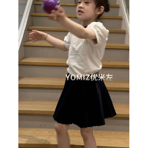 波拉bora韓國童裝甜美氣質女童Polo衫洋氣2025春夏女孩短袖T恤