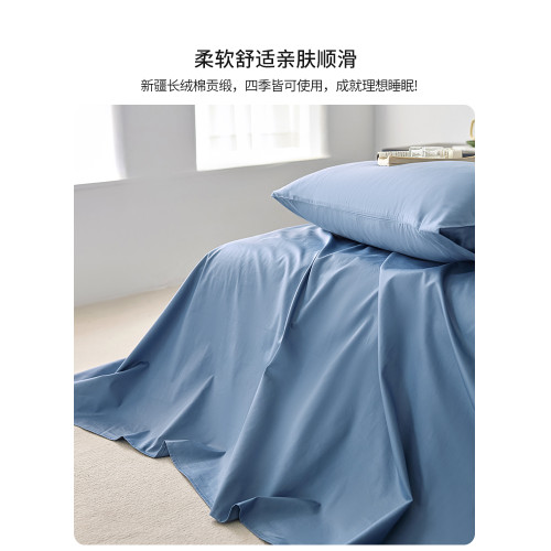 純色A類抗菌100SPro長絨棉床單單件全棉單雙人被單三件套純棉床笠