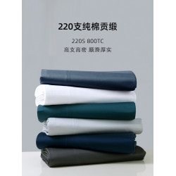 高級五星酒店款220支全棉床單貢緞加厚長絨棉純棉床單單件100棉床