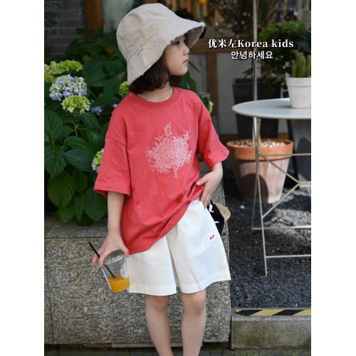 甜美女孩上衣夏季2025新童裝女童夏裝洋氣兒童短袖T恤中大童半袖