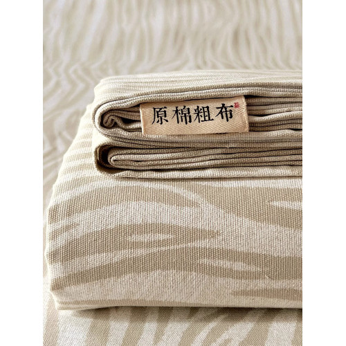 輕奢老粗布床單純棉100全棉單件枕套被單三件套床笠棉布料不起皺