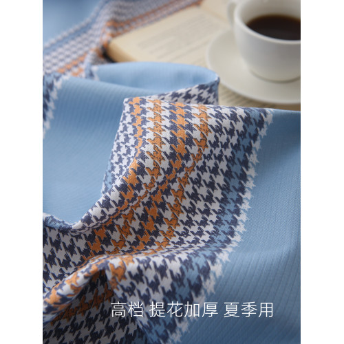 高檔提花 夏季清爽純棉加厚粗布床單單件1.51.82.0條紋格子不起球