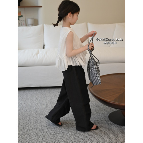 甜美女孩上衣森系洋氣女童背心2025新款兒童春夏裝童裝衣服娃娃衫