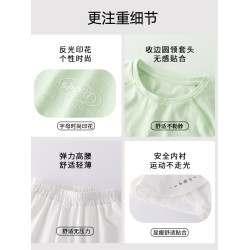 兒童速乾運動套裝冰絲短褲羽毛球服女童網球訓練女大童跑步乒乓球