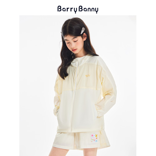 BarryBanny女童防曬衣2025夏季新款兒童輕薄涼感透氣皮膚衣UPF50+