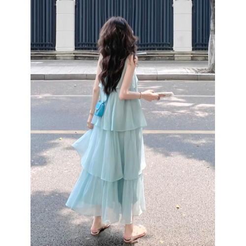 英國Next Kiss女童連衣裙夏季2025新款兒童裙子女大童時尚吊帶裙
