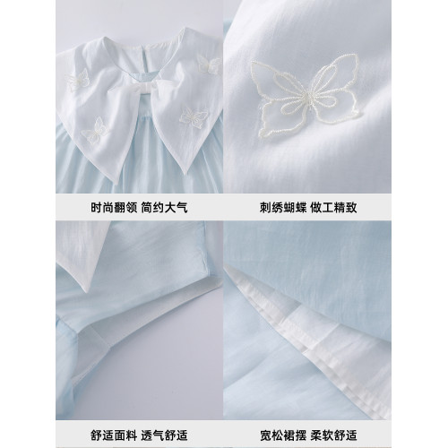 女童連衣裙2025新款童裝女孩洋氣巨好看海邊度假沙灘裙兒童公主裙
