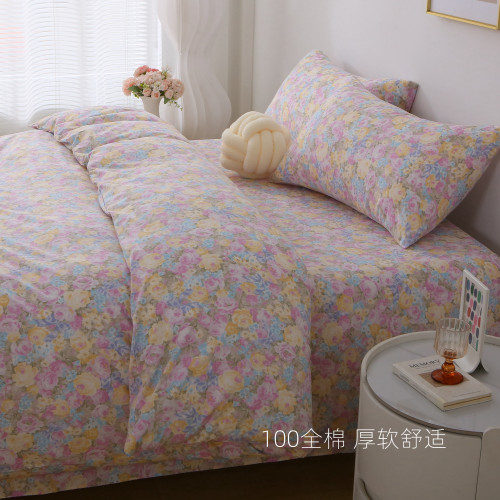 波斯玫瑰 唯美好看純棉床單單件100全棉加厚斜紋床品1.51.82.0米
