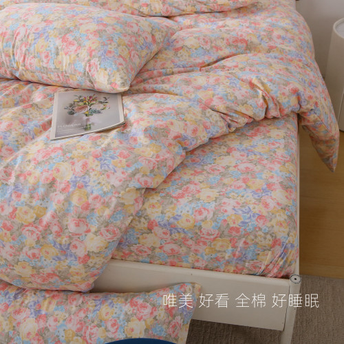 波斯玫瑰 唯美好看純棉床單單件100全棉加厚斜紋床品1.51.82.0米