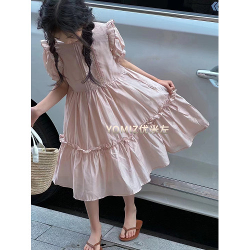 波拉bora童裝甜美女孩公主裙2025春夏兒童連衣裙中大童女童裙子