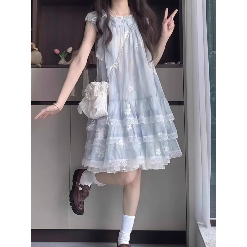女童夏季連衣裙2025新款兒童洋氣公主裙中大童女孩夏裝背心裙子潮