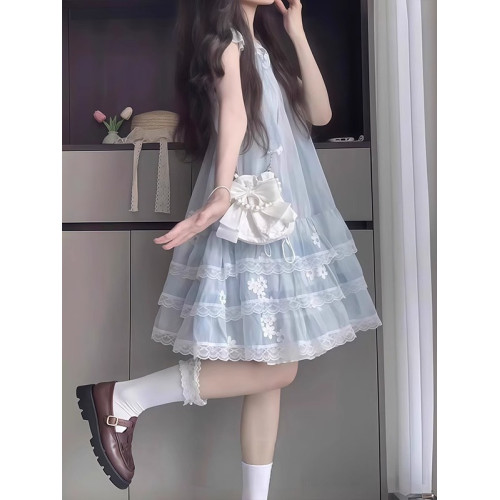 女童夏季連衣裙2025新款兒童洋氣公主裙中大童女孩夏裝背心裙子潮