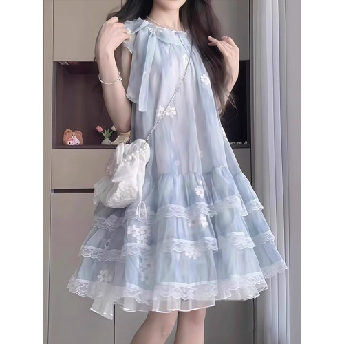 女童夏季連衣裙2025新款兒童洋氣公主裙中大童女孩夏裝背心裙子潮