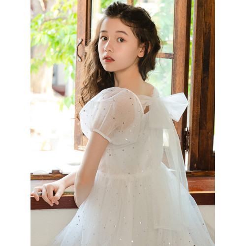 女童連衣裙夏裝2025新款洋氣夏季童裝小女孩公主裙紗裙兒童裙子夏