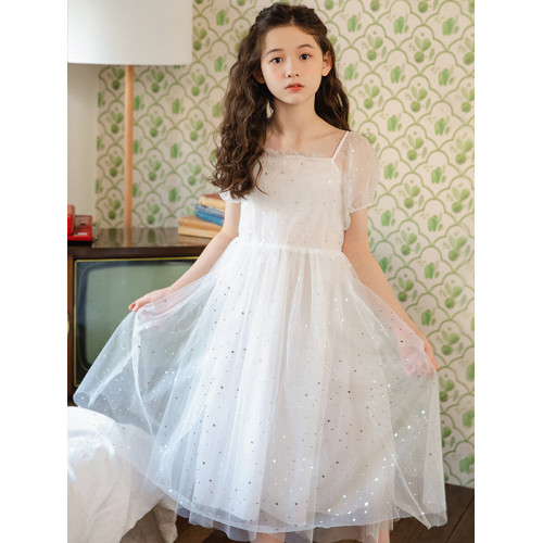 女童連衣裙夏裝2025新款洋氣夏季童裝小女孩公主裙紗裙兒童裙子夏