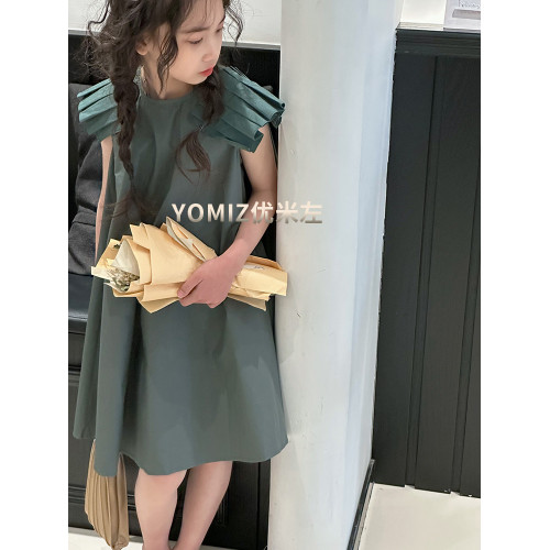 波拉bora韓國童裝洋氣氣質女童裙子2025新款夏季女童背心裙連衣裙