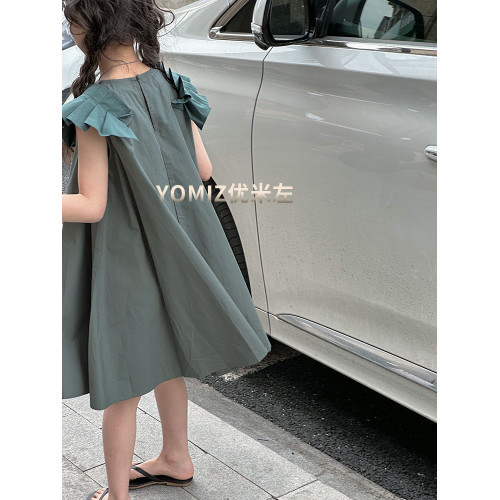 波拉bora韓國童裝洋氣氣質女童裙子2025新款夏季女童背心裙連衣裙