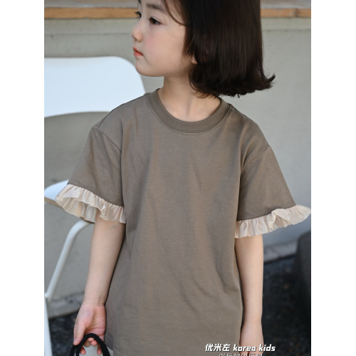 甜美女孩精緻短袖T恤2025新款女童春夏裝上衣純棉中大童淑女童裝
