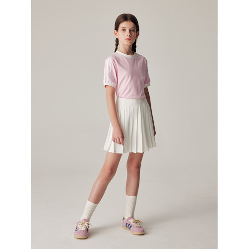 eland kids衣戀童裝女童半身裙夏季兒童學院風百褶裙子洋氣短裙
