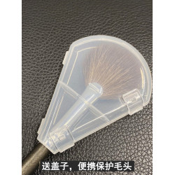 高光刷扇形刷扁頭小號腮紅刷一支裝刷子動物毛面部提亮曬紅化妝刷