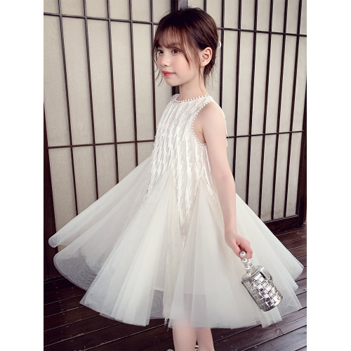 英國Next Kiss女童公主裙夏裝2025新款兒童時尚洋氣網紗連衣裙子