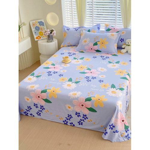 春夏純棉床單單件1.2/1.5/1.8/2m床品宿舍單雙人全棉被單子圓角
