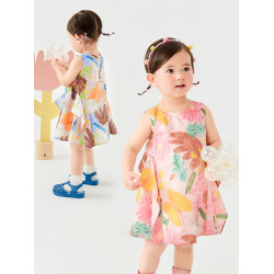 迷你巴拉巴拉純棉連衣裙女童夏季裙子嬰兒衣服洋氣碎花新款周嵗